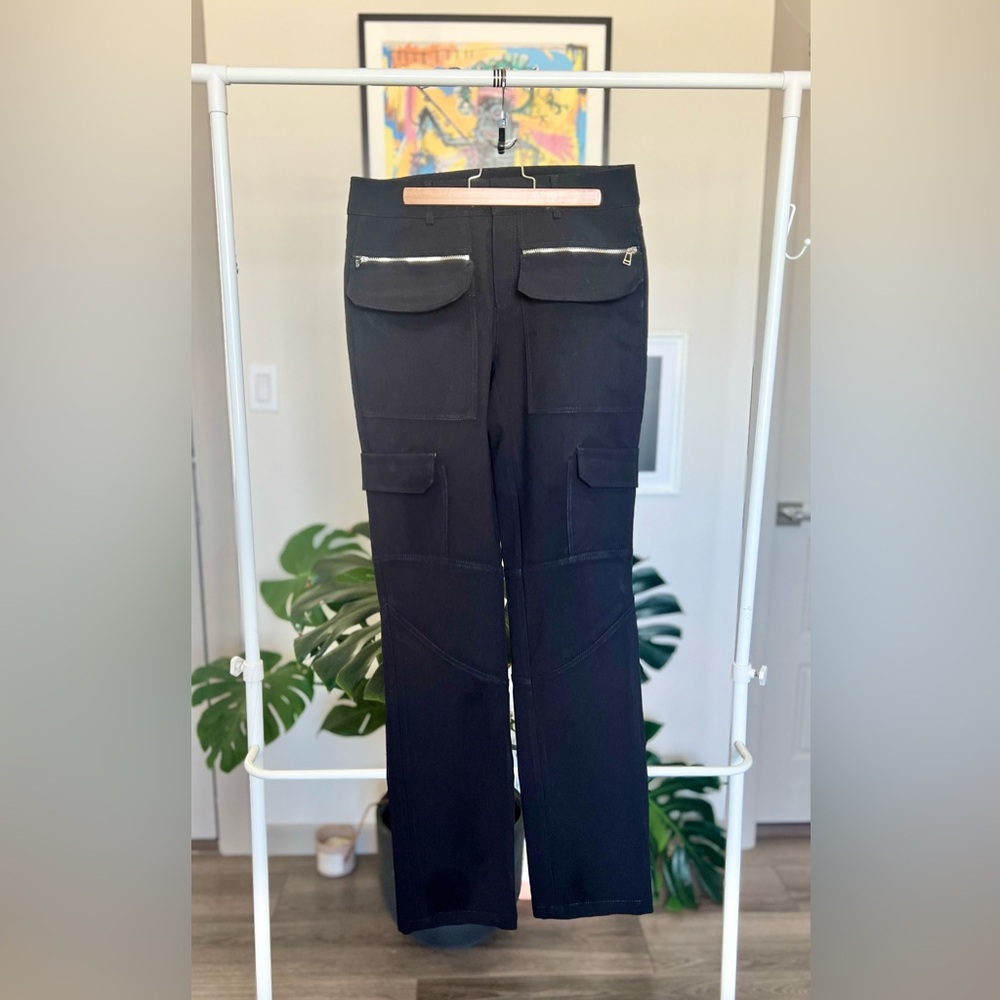 Zara cargo black straight trousers size XS